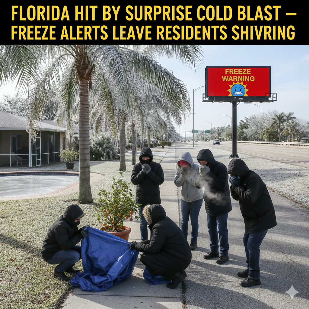 Florida Hit by Surprise Cold Blast — Freeze Alerts Leave Residents Shivering