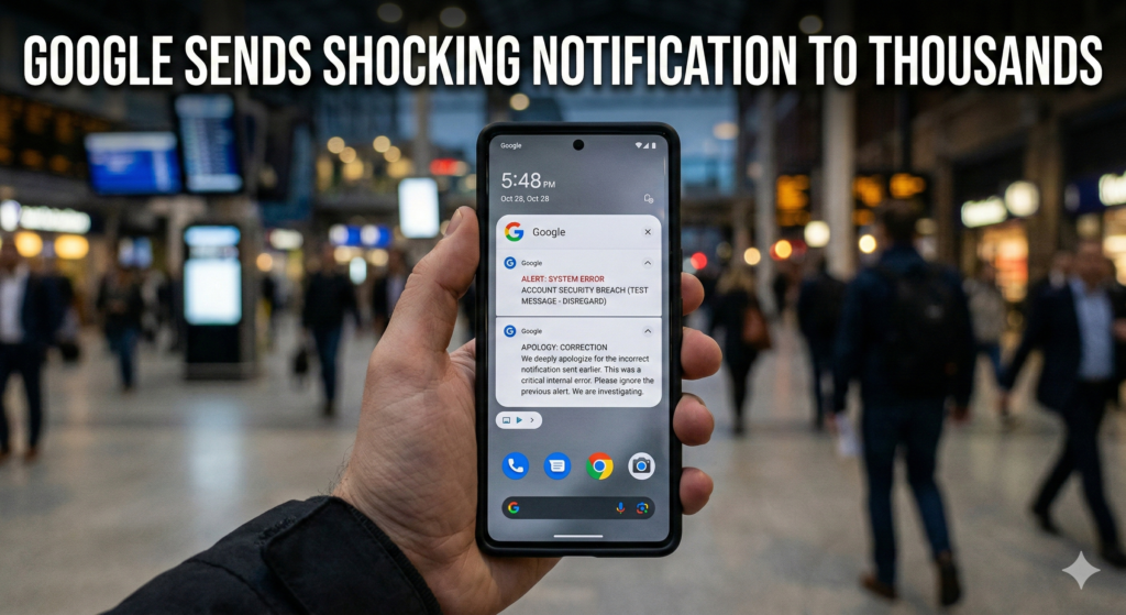 Google Sends Shocking Notification to Thousands — Then Rushes to Apologize After Major Mistake
