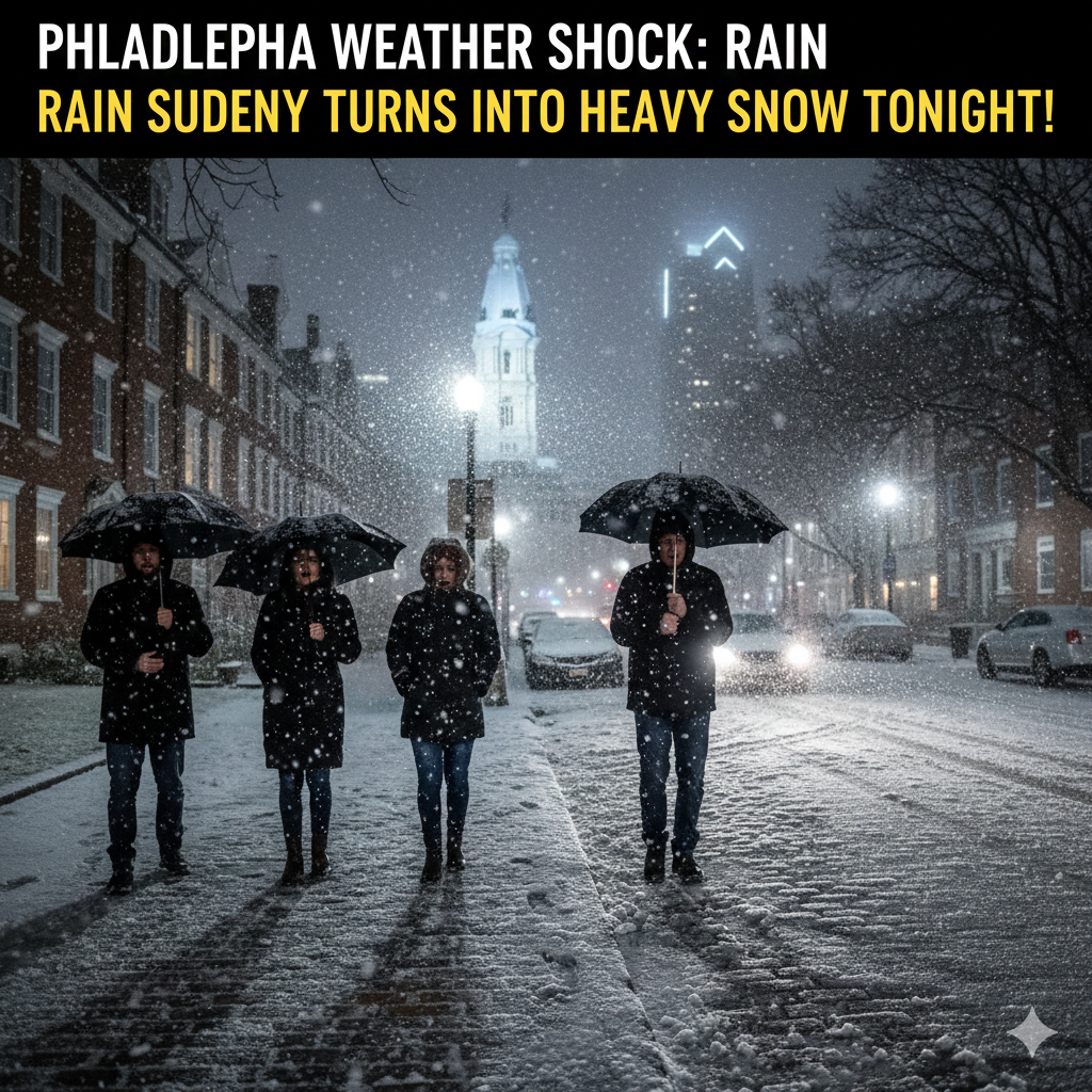 Philadelphia Weather Shock: Rain Suddenly Turns Into Heavy Snow Tonight!