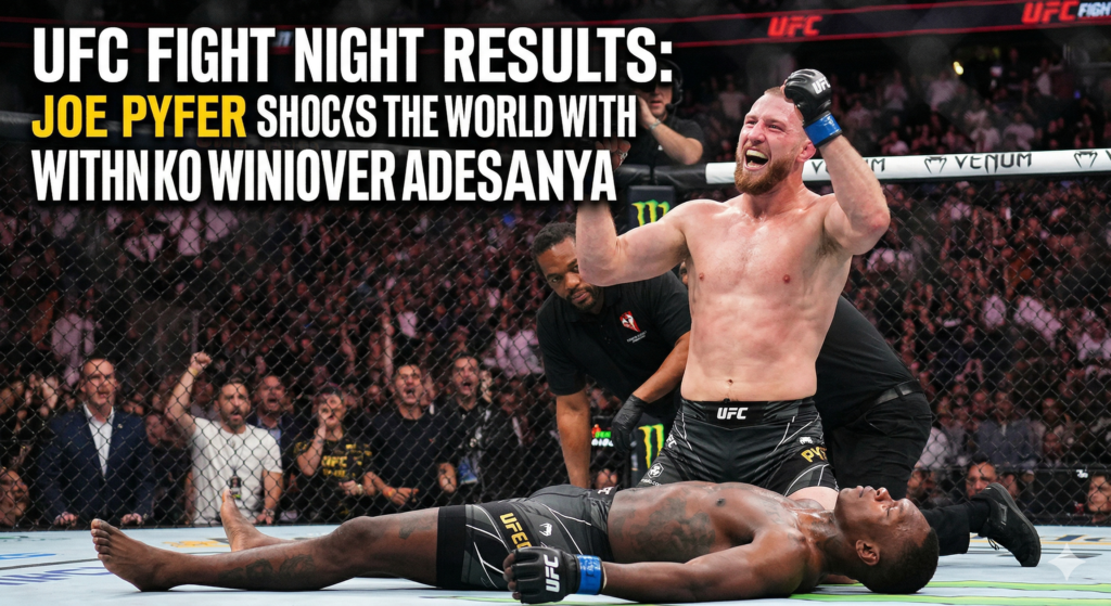 UFC Fight Night Results: Joe Pyfer Shocks the World with Stunning KO Win Over Adesanya