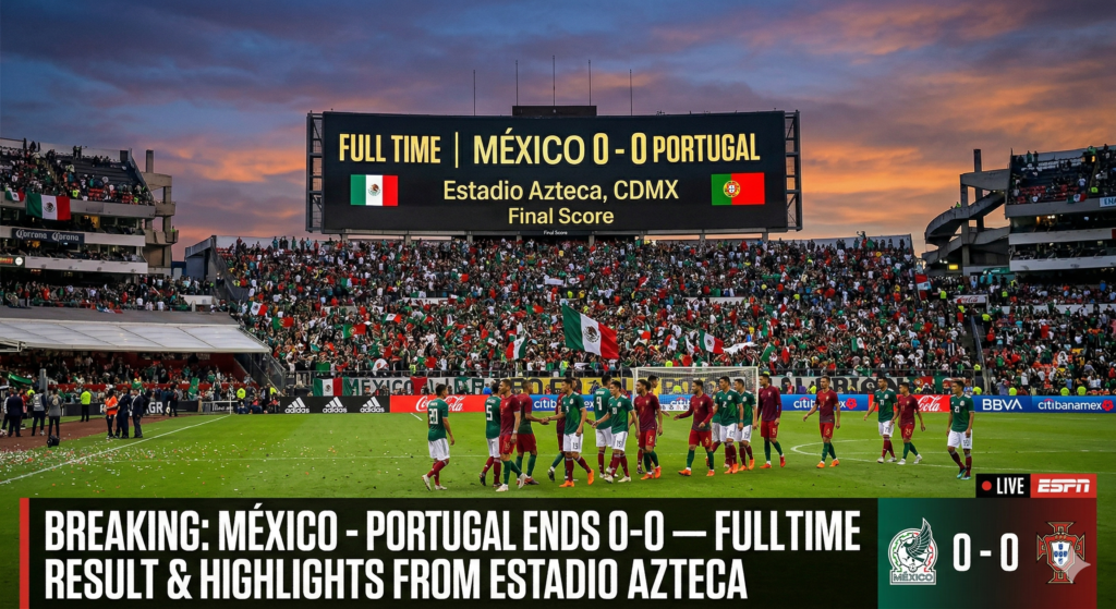 México - Portugal Ends 0-0 — Full Time Result 