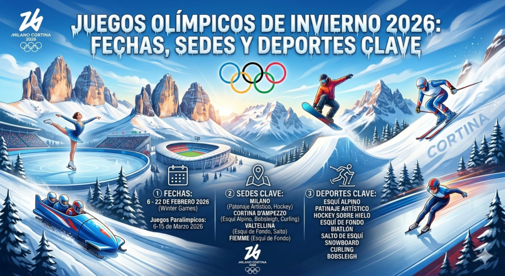 Juegos Olímpicos de Invierno 2026: Fechas, Sedes y Deportes Clave