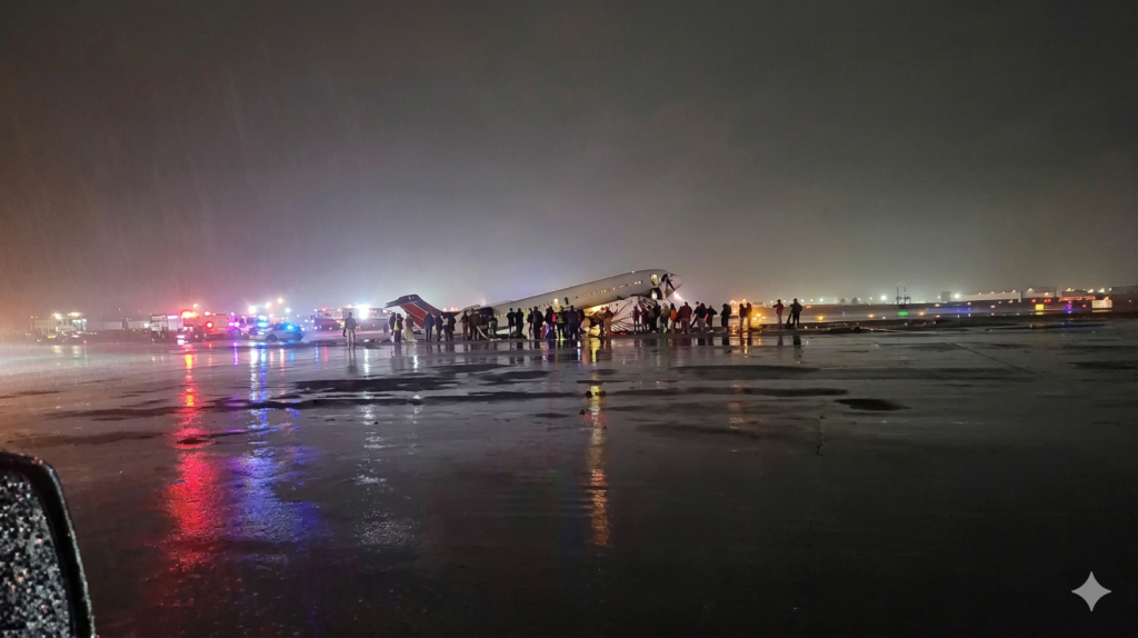 Air Canada Flight 8646 Crashes at LaGuardia — Airport Closed, Flights Diverted to JFK and Newark