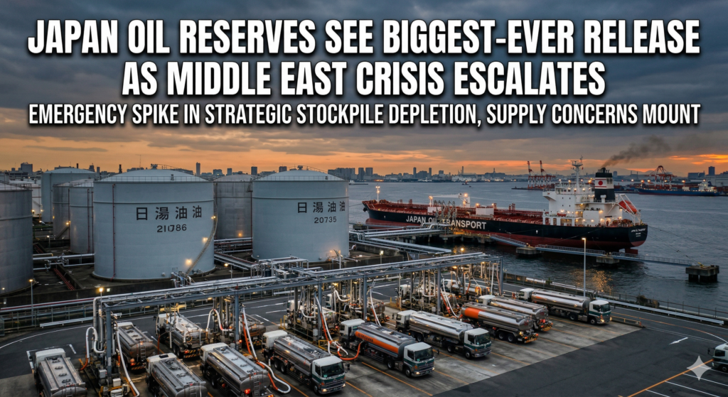 Japan Oil Reserves See Biggest-Ever Release as Middle East Crisis Escalates