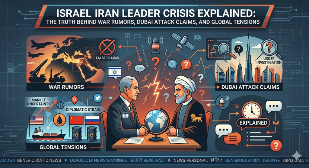 Israel Iran Leader Crisis Explained: The Truth Behind War Rumors, Dubai Attack Claims, and Global Tensions