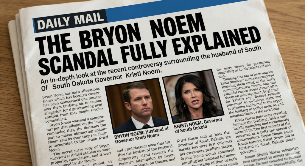Kristi Noem Husband Daily Mail: The Bryon Noem Scandal Fully Explained