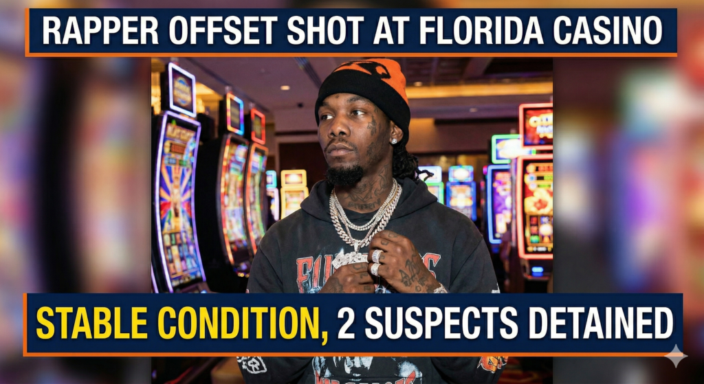 Rapper Offset Shot at Florida Casino: Stable Condition, 2 Suspects Detained
